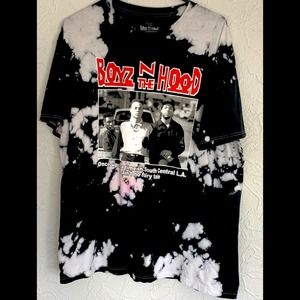 MENS BOYZ IN THE HOOD ACID WASHED GRAPHIC MOVIE SHIRT SIZE LARGE